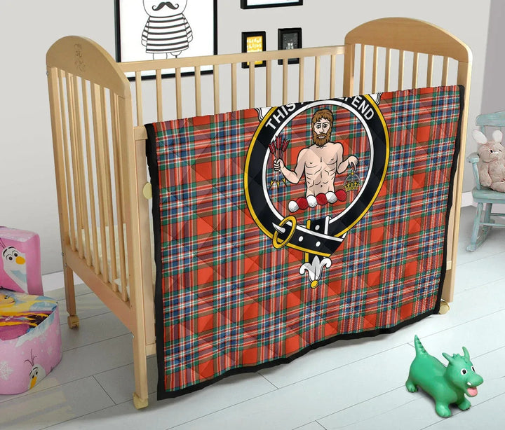 Scottish MacFarlane Ancient Clan Crest Tartan Quilt Tartan Plaid 13