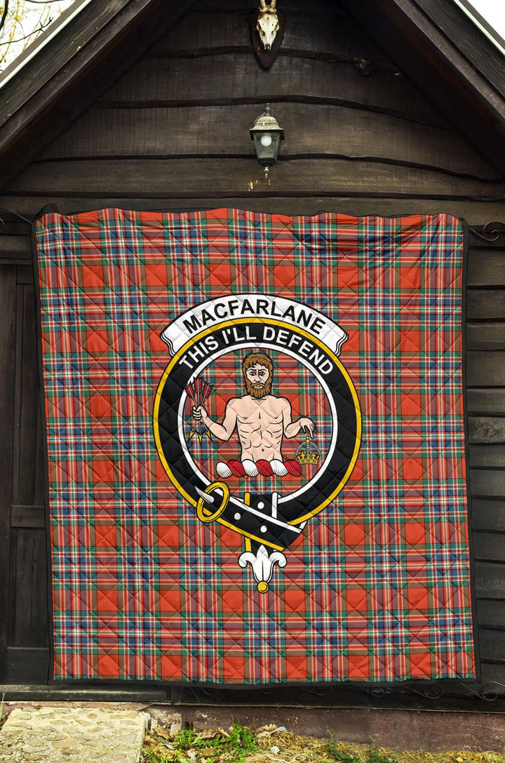 Scottish MacFarlane Ancient Clan Crest Tartan Quilt Tartan Plaid 3