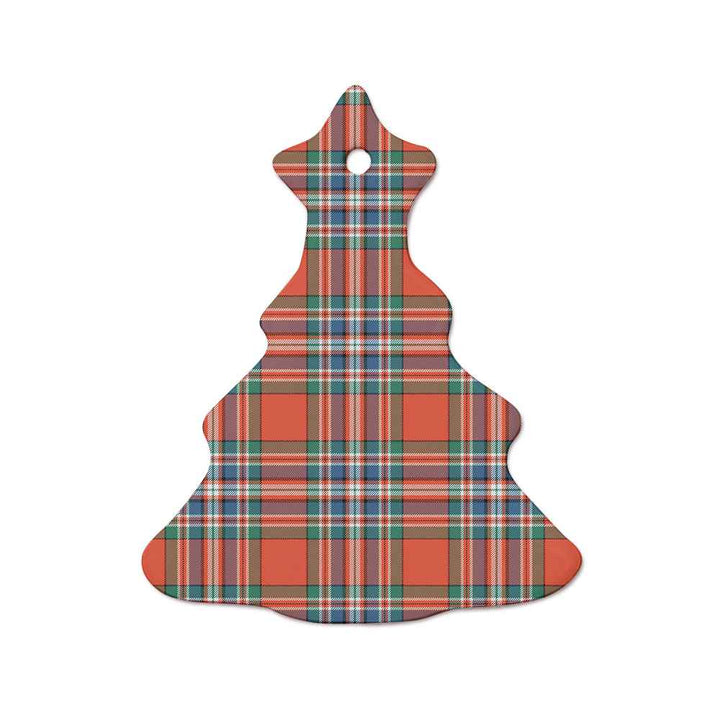 Scottish MacFarlane Ancient Clan Tartan Ceramic Ornament  Tree Shape Tartan Plaid