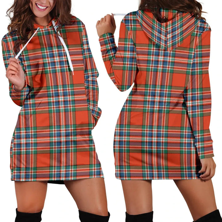 Scottish MacFarlane Ancient Clan Tartan Hoodie Dress