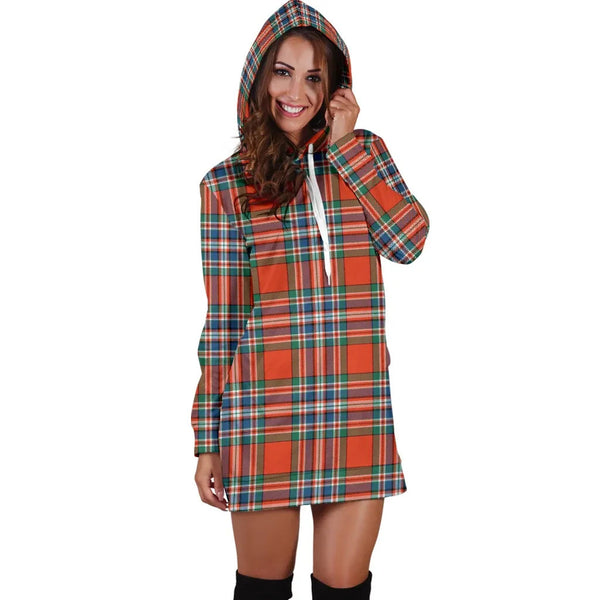 Scottish MacFarlane Ancient Clan Tartan Hoodie Dress