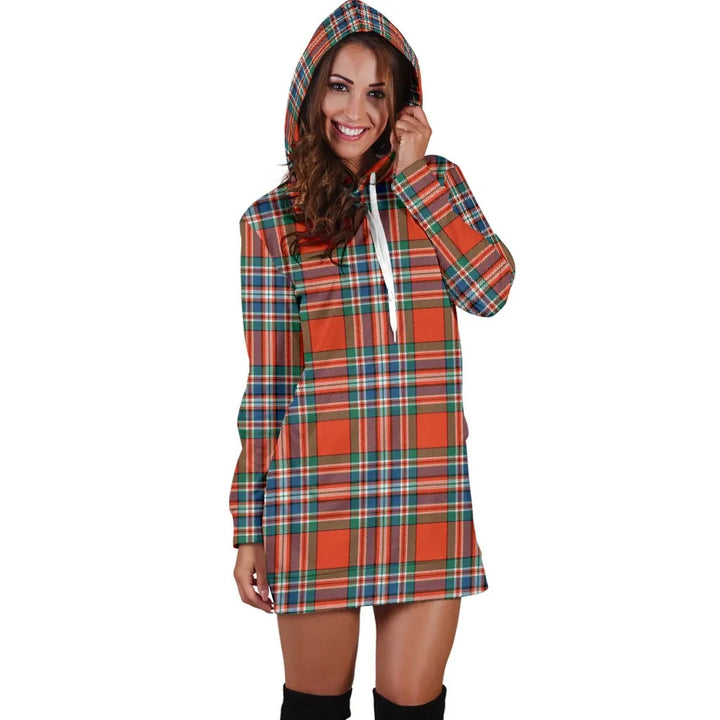 Scottish MacFarlane Ancient Clan Tartan Hoodie Dress