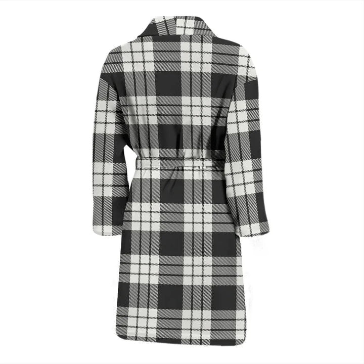Scottish MacFarlane Black & White Ancient Clan Tartan Bathrobe 1