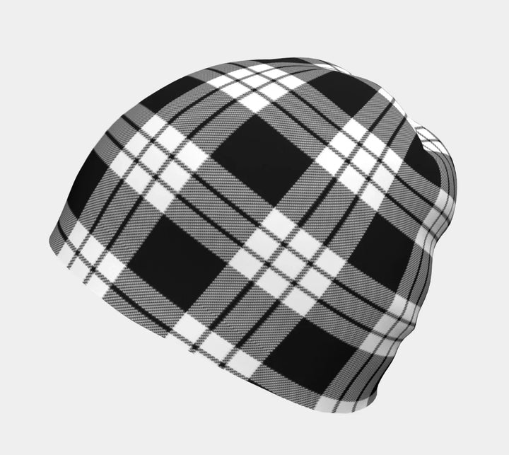 Scottish MacFarlane Black & White Ancient Clan Tartan Beanie 2 Tartan Plaid