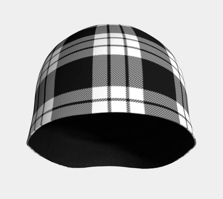 Scottish MacFarlane Black & White Ancient Clan Tartan Beanie 3 Tartan Plaid