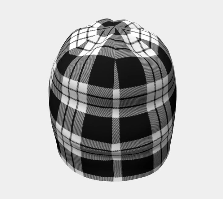 Scottish MacFarlane Black & White Ancient Clan Tartan Beanie 4 Tartan Plaid