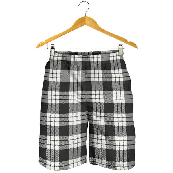 Scottish MacFarlane Black & White Ancient Clan Tartan Men's Shorts