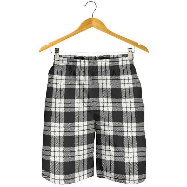 Scottish MacFarlane Black & White Ancient Clan Tartan Men's Shorts