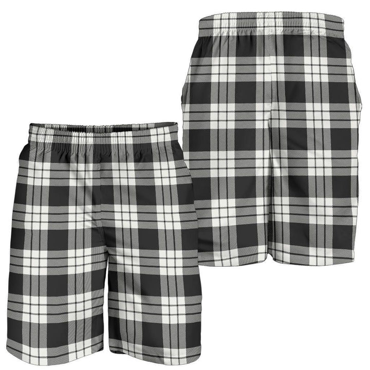 Scottish MacFarlane Black & White Ancient Clan Tartan Men's Shorts
