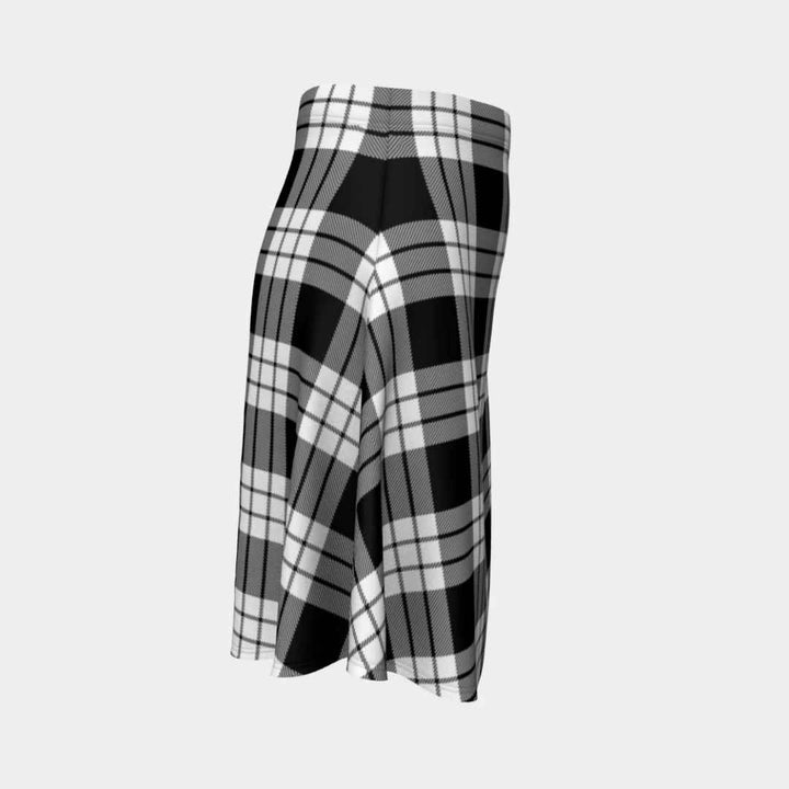 Scottish MacFarlane Black & White Clan Tartan Flare Skirt Tartan Plaid 3