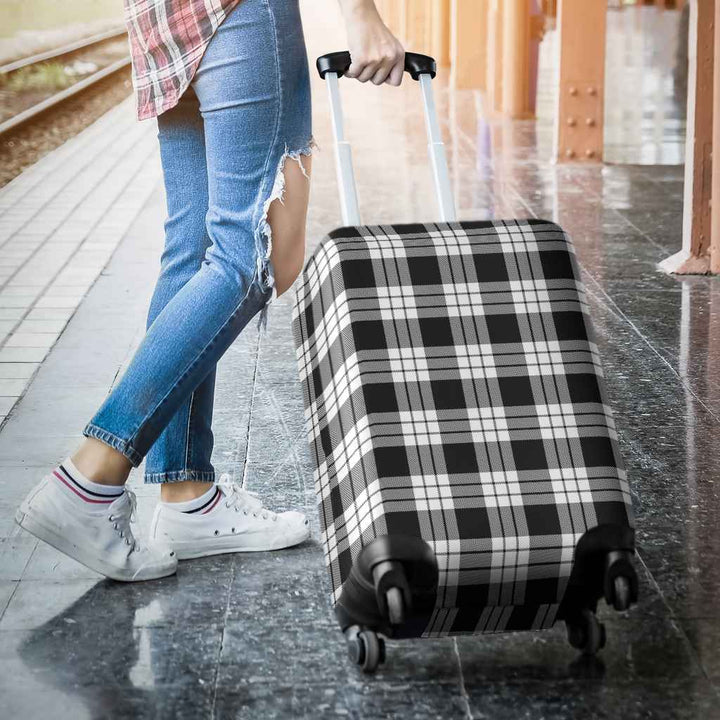 Scottish MacFarlane Black & White Clan Tartan Luggage Cover Tartan Plaid 3
