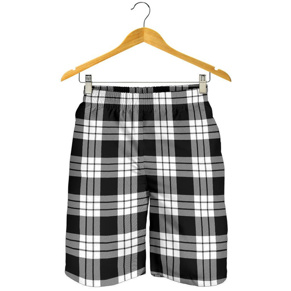 Scottish MacFarlane Black & White Clan Tartan Men's Shorts