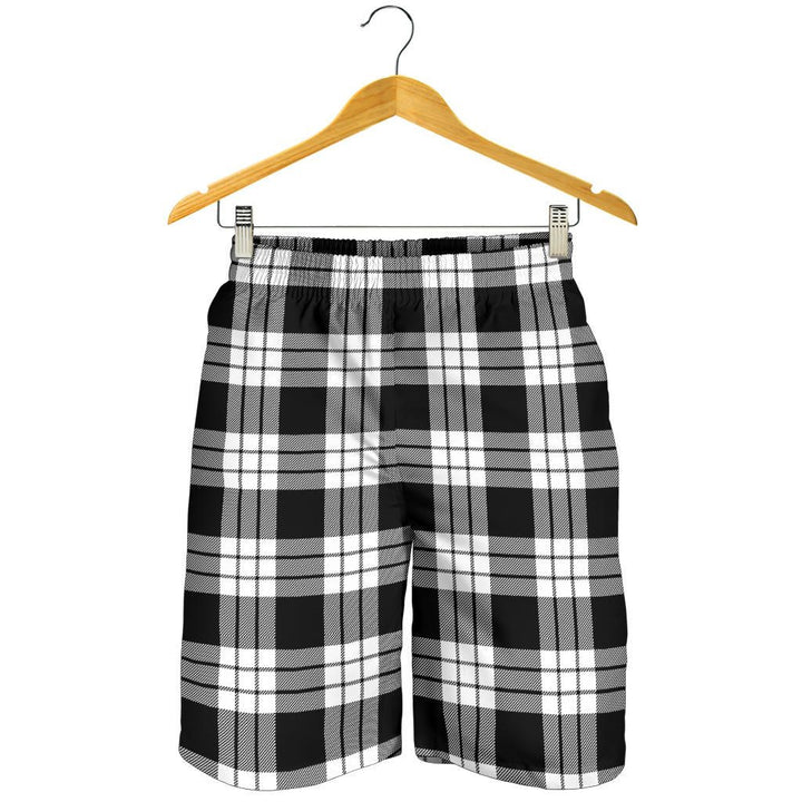 Scottish MacFarlane Black & White Clan Tartan Men's Shorts