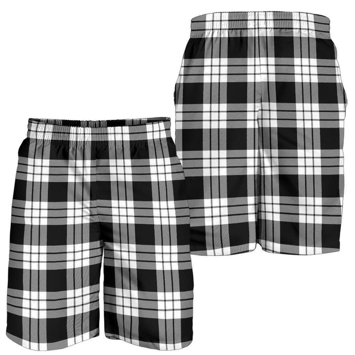 Scottish MacFarlane Black & White Clan Tartan Men's Shorts