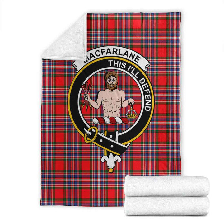 Scottish MacFarlane Clan Crest Tartan Blanket Tartan Plaid 1