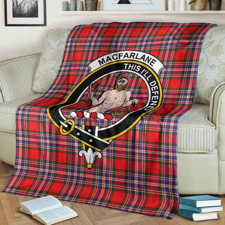 Scottish MacFarlane Clan Crest Tartan Blanket Tartan Plaid 3