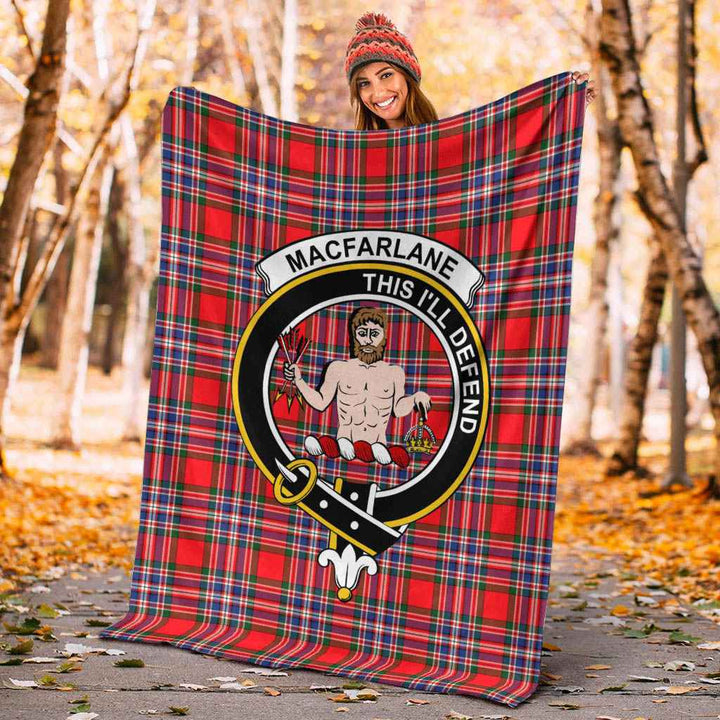Scottish MacFarlane Clan Crest Tartan Blanket Tartan Plaid 4