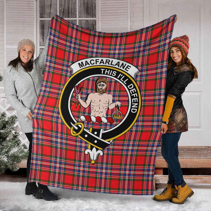Scottish MacFarlane Clan Crest Tartan Blanket Tartan Plaid 5
