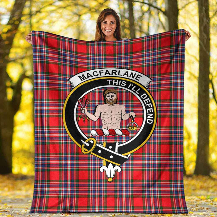 Scottish MacFarlane Clan Crest Tartan Blanket Tartan Plaid 6