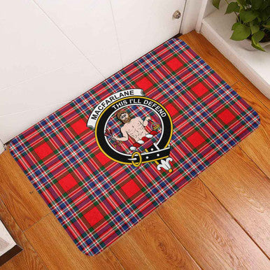 Scottish MacFarlane Clan Crest Tartan Door Mat Tartan Plaid 3