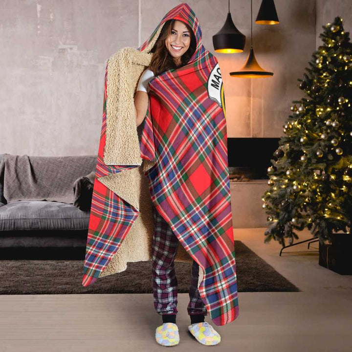 Scottish MacFarlane Clan Crest Tartan Hooded Blanket Tartan Plaid 6