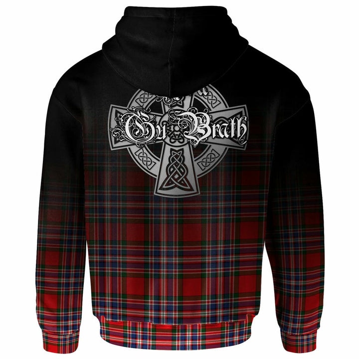 Scottish MacFarlane Clan Crest Tartan Hoodie - Alba Gu Brath Family Crest Celtic Inspired Back Side Tartan Plaid