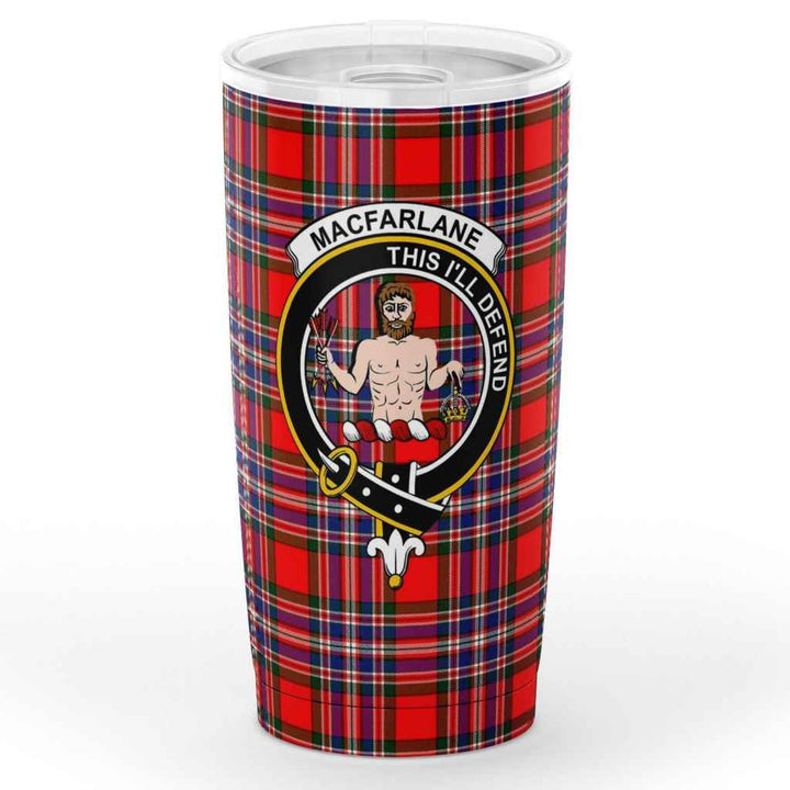 Scottish MacFarlane Clan Crest Tartan Insulated Tumbler Tartan Plaid 1