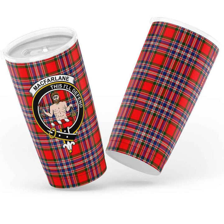 Scottish MacFarlane Clan Crest Tartan Insulated Tumbler Tartan Plaid 3