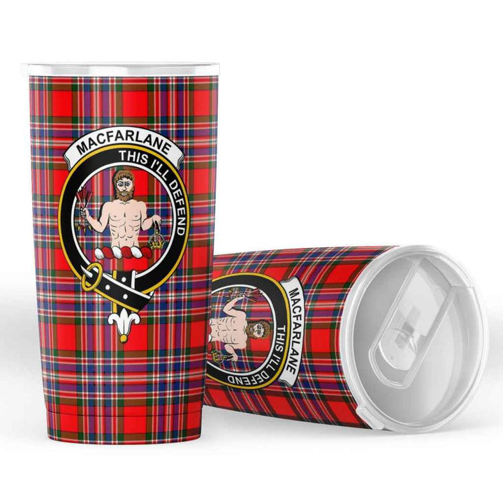 Scottish MacFarlane Clan Crest Tartan Insulated Tumbler Tartan Plaid 4