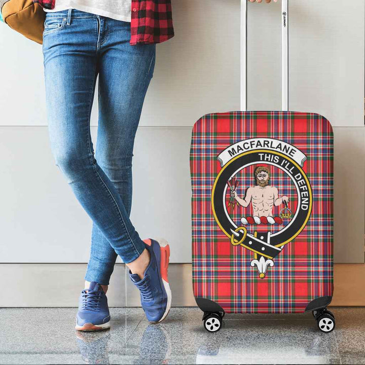 Scottish MacFarlane Clan Crest Tartan Luggage Cover Tartan Plaid 2