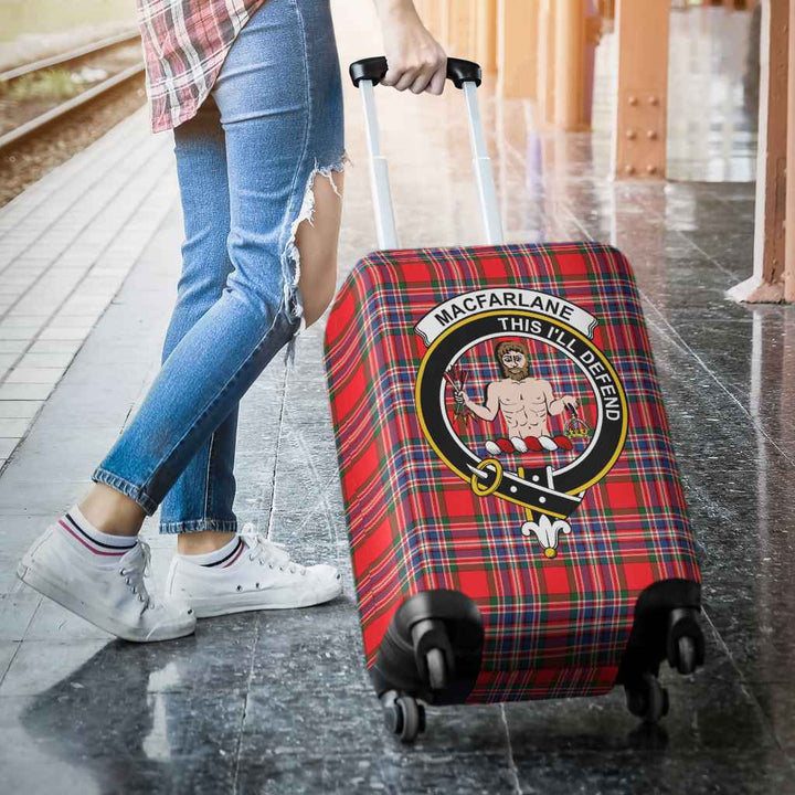Scottish MacFarlane Clan Crest Tartan Luggage Cover Tartan Plaid 3