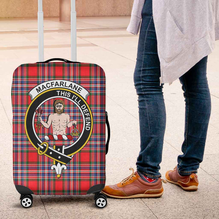 Scottish MacFarlane Clan Crest Tartan Luggage Cover Tartan Plaid 4