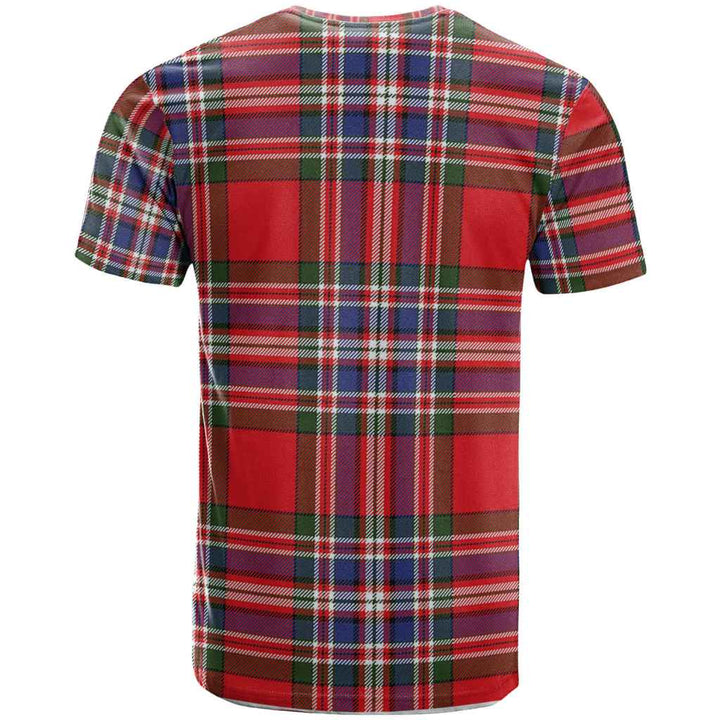 Scottish MacFarlane Clan Crest Tartan T-Shirt Back Side Tartan Plaid