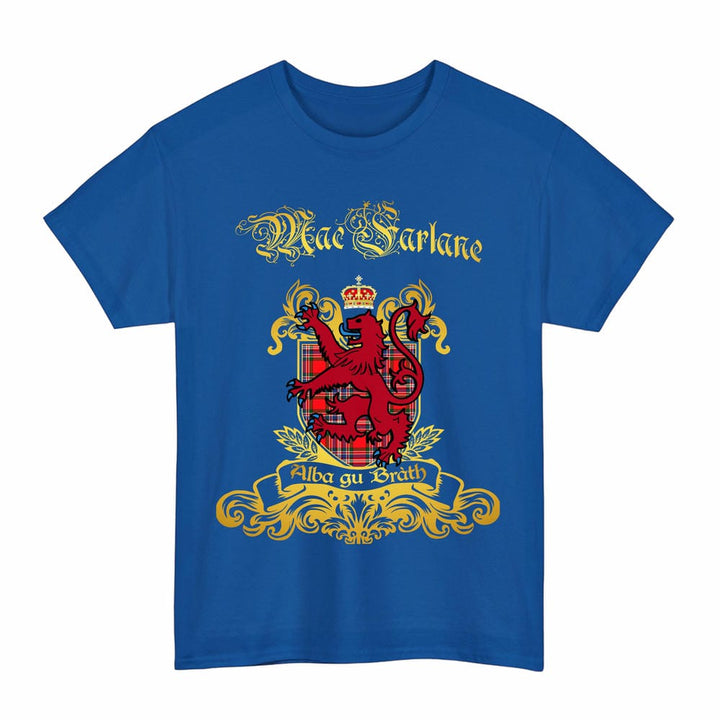 Scottish MacFarlane Clan Tartan Lion Rampant of Scotland T-Shirt Tartan Plaid Royal Color