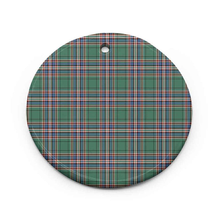 Scottish MacFarlane Hunting Ancient Clan Tartan Ceramic Ornament Circle Shape Tartan Plaid