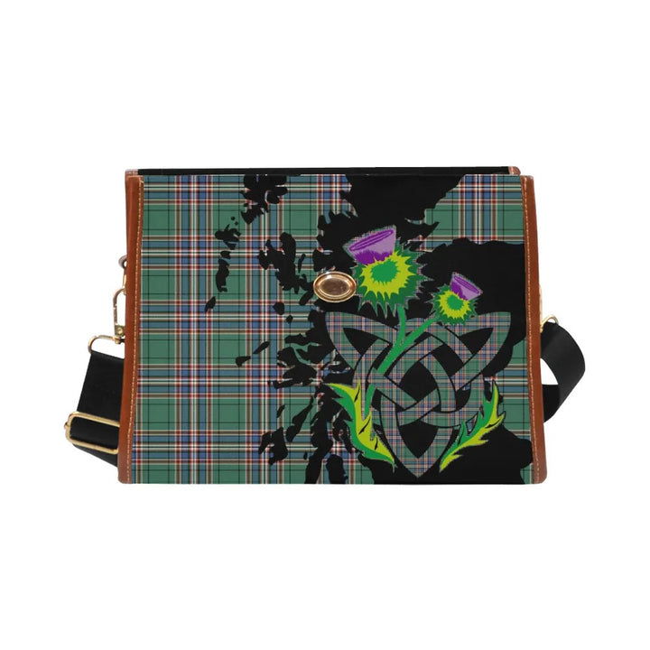 Scottish MacFarlane Hunting Ancient Clan Tartan Waterproof Canvas Bag With Thistle Tartan Plaid 2