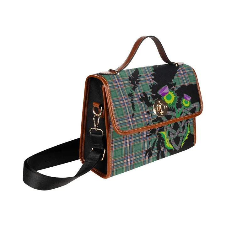 Scottish MacFarlane Hunting Ancient Clan Tartan Waterproof Canvas Bag With Thistle Tartan Plaid 3
