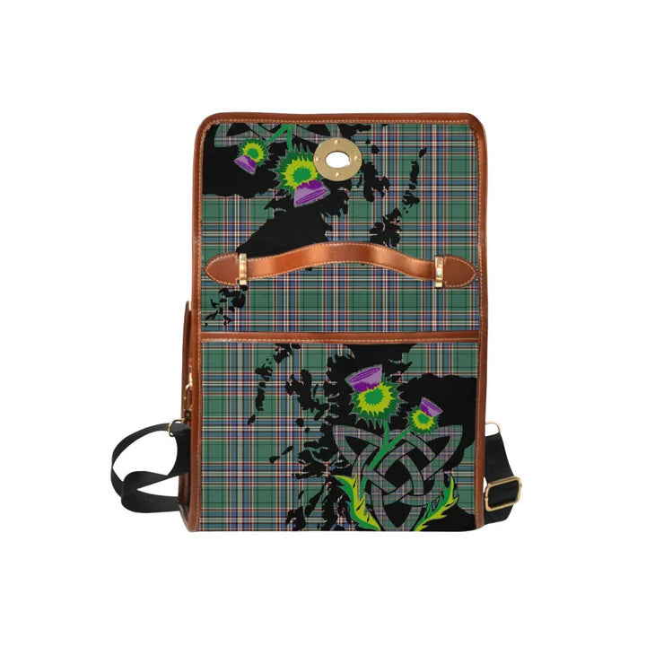 Scottish MacFarlane Hunting Ancient Clan Tartan Waterproof Canvas Bag With Thistle Tartan Plaid 6