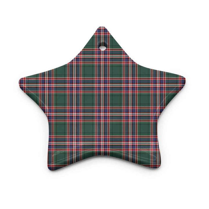 Scottish MacFarlane Hunting Modern Clan Tartan Ceramic Ornament Star Shape Tartan Plaid