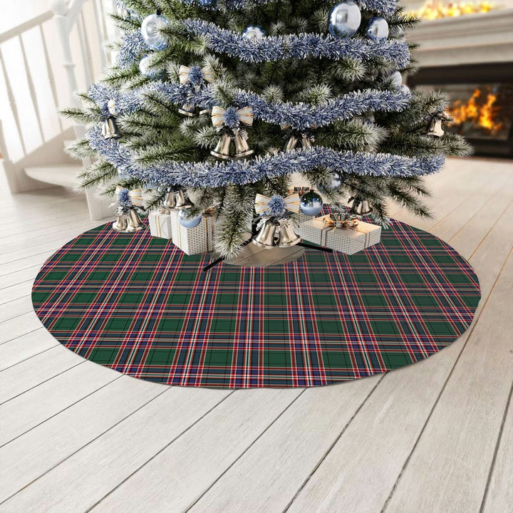 Scottish MacFarlane Hunting Modern Clan Tartan Christmas Tree Skirt No Tassels 3 Tartan Plaid