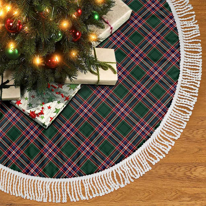Scottish MacFarlane Hunting Modern Clan Tartan Christmas Tree Skirt Tassels 2 Tartan Plaid