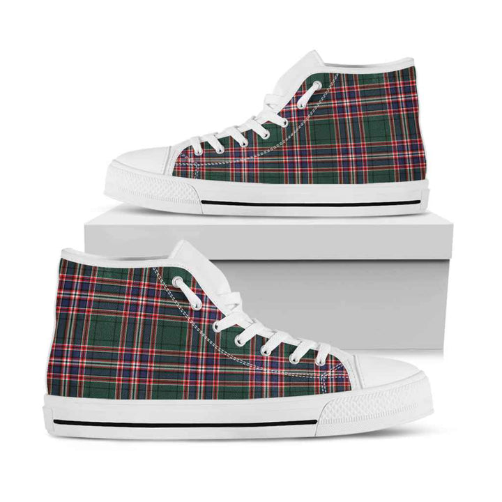 Scottish MacFarlane Hunting Modern Clan Tartan High Top Shoes White Sole Tartan Plaid