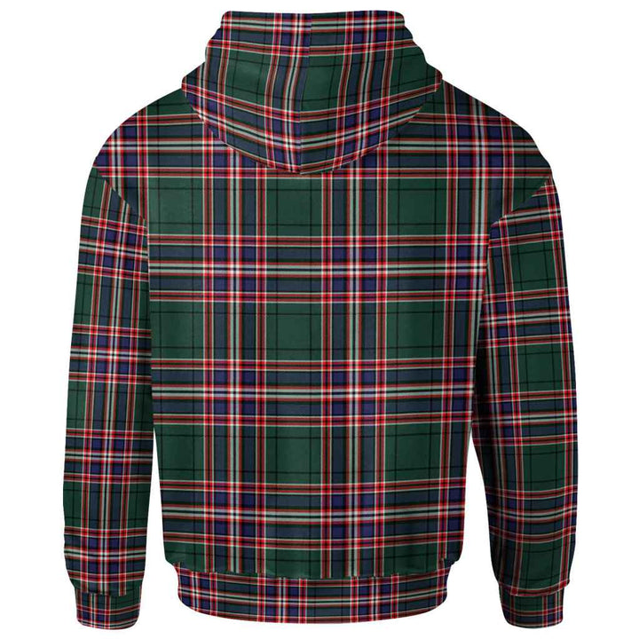 Scottish MacFarlane Hunting Modern Clan Tartan Hoodie Back Side Tartan Plaid