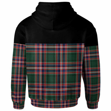 Scottish MacFarlane Hunting Modern Clan Tartan Hoodie - Horizontal Style Back Side Tartan Plaid