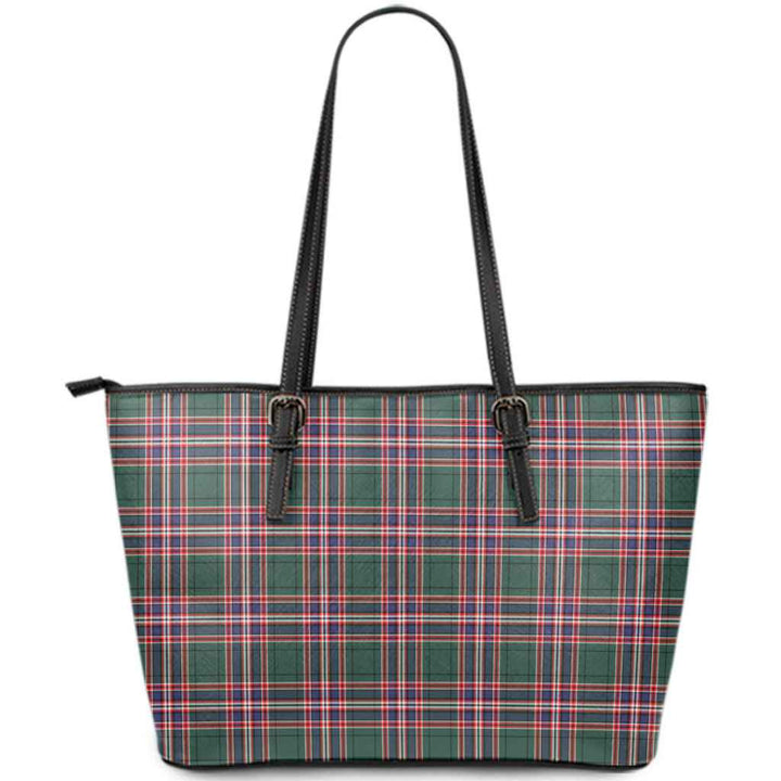 Scottish MacFarlane Hunting Modern Clan Tartan Leather Tote Tartan Plaid