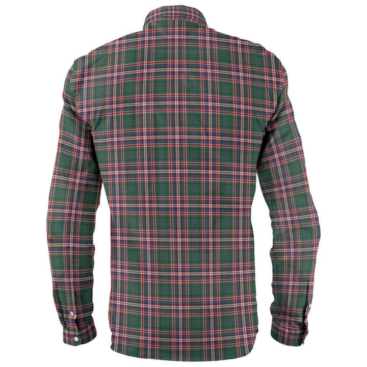 Scottish MacFarlane Hunting Modern Clan Tartan Long Sleeve Shirt Back Side Tartan Plaid