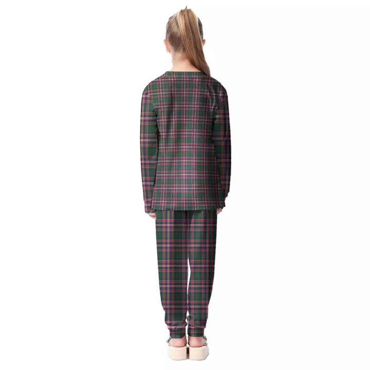 Scottish MacFarlane Hunting Modern Clan Tartan Pajama Set Kid Back Side Tartan Plaid