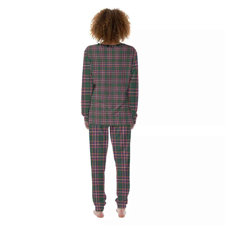 Scottish MacFarlane Hunting Modern Clan Tartan Pajama Set Women Back Side Tartan Plaid