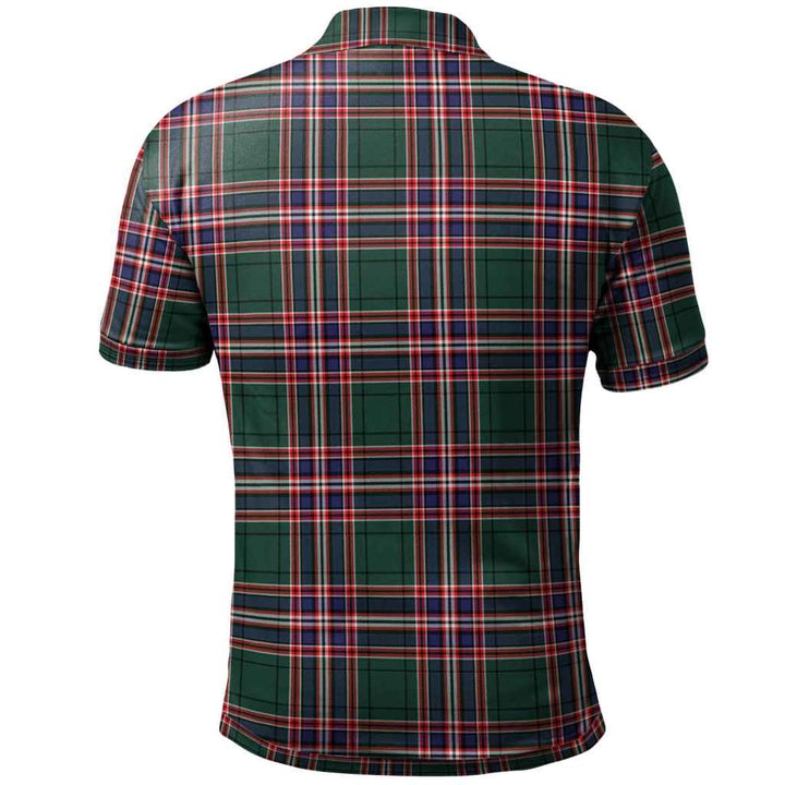 Scottish MacFarlane Hunting Modern Clan Tartan Polo Shirt Back Side Tartan Plaid