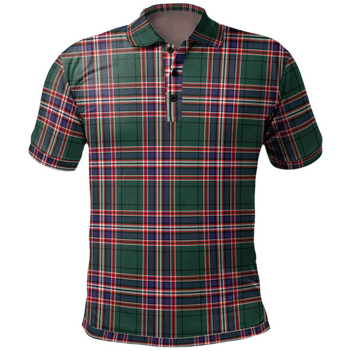 Scottish MacFarlane Hunting Modern Clan Tartan Polo Shirt Front Side Tartan Plaid